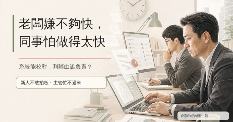 老闆嫌不夠快，同事怕做得太快_封面